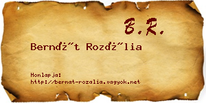 Bernát Rozália névjegykártya